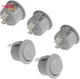 Aexit 5 Pcs Switches 2 Pin SPST On/Off round Rocker Switch AC 6A Foot Switches 2