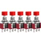 DIYhz AC 2A/250V 5A/120V 3 Pin Momentary Push Button Switch NO NC 3P, Red 