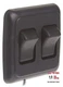 12235 Black Double SPST On-Off Switch with Bezel