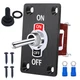 Twidec/Rocker Toggle Switch Metal Panel with On/Off Toggle Switch 12V DC 30A 2 P