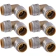 SharkBite Max 3/4 x 3/4 in PTC 90-Degree Elbow, Pack of 6, Push-to-Connect Br...