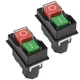 2-Pack HQRP On-Off Magnetic Switch for Kedu KJD17, Dust Collector Saw Grinder