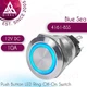 Blue Sea Systems 4161 Push Button Blue LED Ring Off-On Switch│12V DC│10A│IP67
