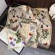 100% Mulberry Silk 20'' Small Square Scarf Women Vintage Neckerchief Wrap