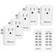 Remote Control Outlet, WILAWELS Wireless 2 Remotes + 5 Outlets, White 