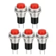 uxcell 10mm Mounting Red Momentary Push Button Switch SPST NO 5pcs-red,