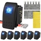 DaierTek Marine Boat Rocker Switch 12V, Lighted Blue LED Waterproof Rocker Switc