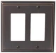 Amerock 1907005 Bronze Mulholland Double Rocker Switch Plate