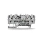 2pcs WAGO 2002-1401 4-Conductor Feedthrough Terminal Block 2,50 mm2 Gray New✦Kd