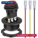 Round Rocker Switch, Toggle Switch 12V, Waterproof Lighted LED On/Off Switch for