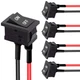 Twidec/5Pcs Rocker Switch AC 6A/250V 10A/125V SPST 2 5PCS, 5PCS-ON-OFF-Square 