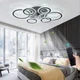 76CM Ceiling Light with Fan DC Motor 6 Gear Reversible Bedroom Ceiling Fan wi...