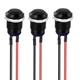 Gebildet 3Pcs Prewired IP65 Waterproof Push Button Latching Self-Locking Alum...