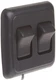 12235 Black Double SPST On-Off Switch with Bezel Panel Holder Housing