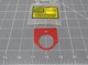 NEW Clippard Minimatic PL-03 Push Button Stop Legend Plate Aluminum Red Plate