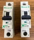 LOT OF (2) Moeller  X-Pole FAZ-S1/1  & FAZ-C1/1 Circuit Breakers