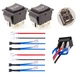 2PCS Momentary Polarity Reverse Switch DC 12V 20A Motor Control DPDT 6 Pin 3 ...