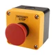 Baomain Red Sign Momentary Emergency Stop Weatherproof Red, Yellow, Black 