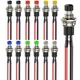 Gebildet 12pcs 7mm 3V-6V-12V-24V-230V/1A Prewired Mini Mix color with wire 