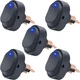 Twidec/5Pcs LED Lighted Rocker Switch Toggle 12V 30A SPST 3 Pin On-Off Blue