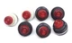 LOT OF 7 SQUARE D 9001-KP44 PILOT LIGHTS RED 9001KP44