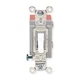 HUBBELL HBL1222W Wall Switch,Wht,20A;Back;Side,DblPole 4D279