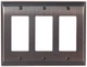 Amerock 1906992 Bronze Candler Triple Rocker Switch Plate