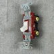 Hubbell Pro 1221W White 1 Pole Toggle Switch 20A 120V-277V Back/Side Wire - 3 Ct