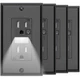 SOZULAMP Black Wall Outlet with Night Light,Electrical Tamper Resistant Recep...