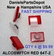 x4 Alcoswitch 64T-2  RED LENS FOR SWITCH 164TL & SOCKET 164TZ Indicator LAMP