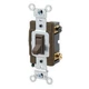 1PC Leviton 54504-2 4-Way Switch, Framed Toggle, 15A, 120/277V, Brown, Side