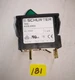 LOT of 5 - SCHURTER TA45 A324LJ04C0 green 240v / 0.4A rocker switch.   #181