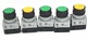 LOT OF 5 NEW IDEC ABW W47-1 PUSHBUTTONS ABWW471, W/ HW-C10 CONTACT BLOCKS