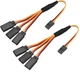 uxcell RC Products 4 Way Servo Wire Extension Cord 30 Core 168mm 3 Pin in... 