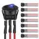 Nilight 8PCS 12V 20A Round Toggle Switch + Wires, 8Pcs Universal 