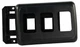 JR Products 12325 Triple Switch Base and Face Plate - Black