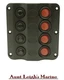 SeaChoice Marine LED 12V 4-Gang Circuit Breaker Switch Distribution Panel 12321
