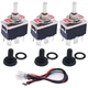 TWTADE 3 Pcs Latching Toggle Rocker Switches 6 Pin 3 Position ON/Off/ON DPDT ...