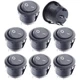 QTEATAK 8 Pcs SPST Snap-in ON-Off 2 Pin Round Snap Rocker Boat Switch Black A...