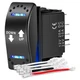 Nilight 7 Pin DPDT Polarity Reverse Rocker Switch Momentary 12V 24V Winch Hoist