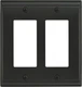 Amerock BP36505 Bronze/Black Candler Double Rocker / Gfi Outlet Wall Plate