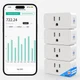 AiSeek Smart Plug with Energy Monitoring, 15A 1800W 2.4Ghz Wi-Fi Outlet White 