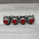 Lot Of 4 Allen Bradley 800T-A6D2 Flush Head Push Button, Red