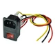 FILSHU 10A 125V Rocker Switch Power Socket Inlet Module Plug 10A Fuse with 5Pcs 