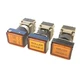 Lot of 3 Alcoswitch 164TL5 Maintained Illuminated Rectangular Pushbutton 5A 250V