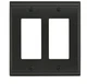 Amerock BP36505BBR Candler Double Rocker/GFI Outlet Wall Plate, Black Bronze 2PK
