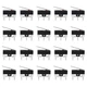 Gikfun 20PCS AC 1A 125V 3Pin Limit Micro Switch Long Hinge Lever DIY Black