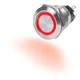 Blue Sea Systems 12 V DC 3/10 A Off/On Red 1-Pole LED Ring Push Button Switch