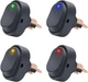 Twidec/4Pcs LED Lighted Rocker Switch Toggle 12V 30A SPST 3 Pin On-Off 4 Colour