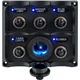 Sea-Dog Nylon Switch Panel IP68 5 Toggles with LED Lighted #424627-1